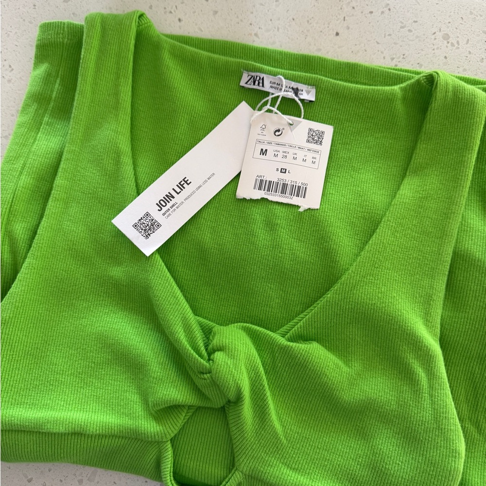 Zara Bright Green dress